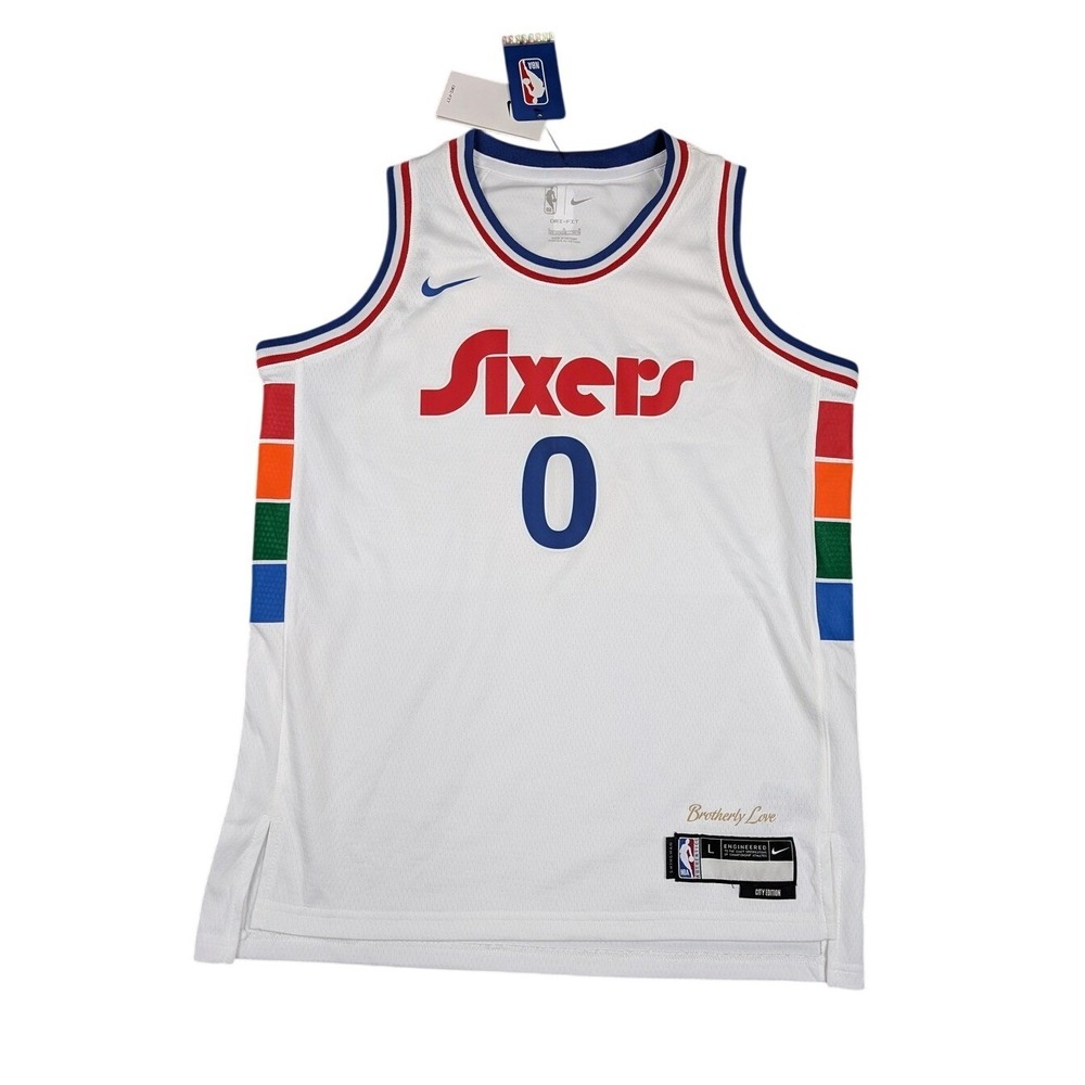 Nike Philadelphia 76ers Jersey Youth Large NBA Basketball Tyrese Maxey Swingman